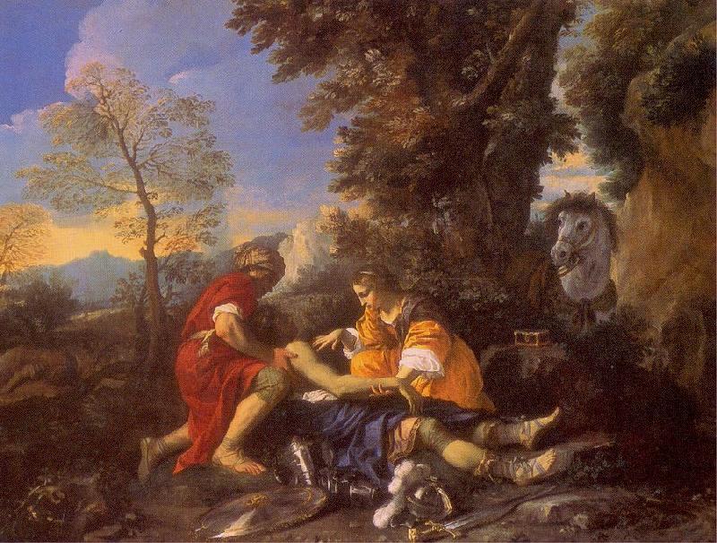MOLA, Pier Francesco Herminia and Vafrino Tending the Wounded Tancred Germany oil painting art